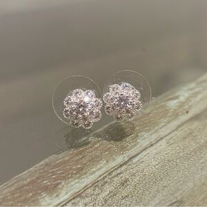 Crystal Flower Stud Earrings